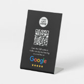 Google-Bewertungen | Business Review Link QR Code  Sockelschild (Vorderseite)