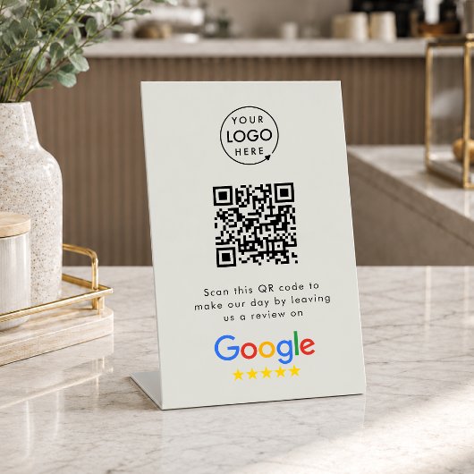 Google-Bewertungen | Business Review Link QR Code Sockelschild
