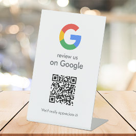 Google-Bewertungen | Business Review Link QR Code Sockelschild