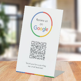 Google-Bewertungen | Business Review Link QR Code Sockelschild