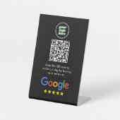 Google-Bewertungen | Business Review Link QR Code Sockelschild (Vorderseite)