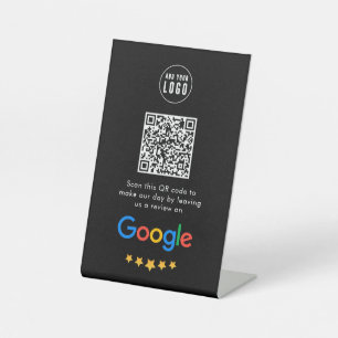Google-Bewertungen Business Review Link QR Code Sockelschild