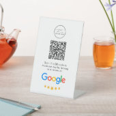 Google-Bewertungen | Business Review Link QR Code Sockelschild (In SItu)