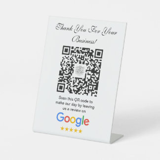 Google-Bewertungen | Business Review Link QR Code Sockelschild