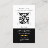 Google-Bewertungen | Business Review Link QR Code Visitenkarte (Rückseite)