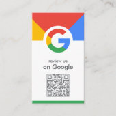 Google-Bewertungen | Business Review Link QR Code Visitenkarte (Vorderseite)
