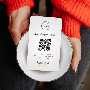 Google-Bewertungen   Business Review Link QR Code Visitenkarte