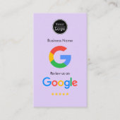 Google-Bewertungen | Business Review Link QR Code Visitenkarte (Vorderseite)