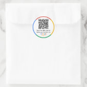 Google-Bewertungen | Business Review Link QR Runder Aufkleber (Tasche)