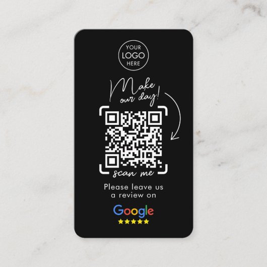 Google-Bewertungen | Business Review | QR Code Bus Visitenkarte (Vorderseite)