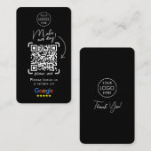 Google-Bewertungen | Business Review | QR Code Bus Visitenkarte (Vorne/Hinten)