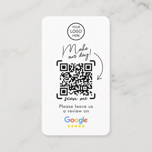 Google-Bewertungen | Business Review | QR Code Bus Visitenkarte (Vorderseite)