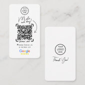 Google-Bewertungen | Business Review | QR Code Bus Visitenkarte (Vorne/Hinten)