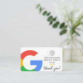 Google-Bewertungen | Business Review | QR-Code Visitenkarte (Stehend Vorderseite)
