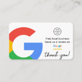 Google-Bewertungen | Business Review | QR-Code Visitenkarte (Vorderseite)