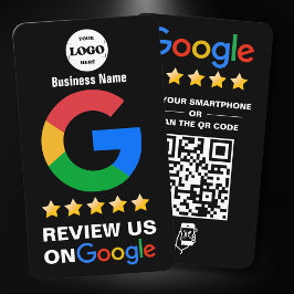 Google-Bewertungen | Business Review US Black QR C Visitenkarte