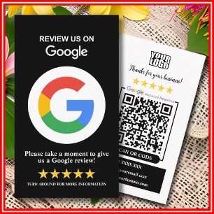 Google-Bewertungen   Business Review US Black QR C Visitenkarte