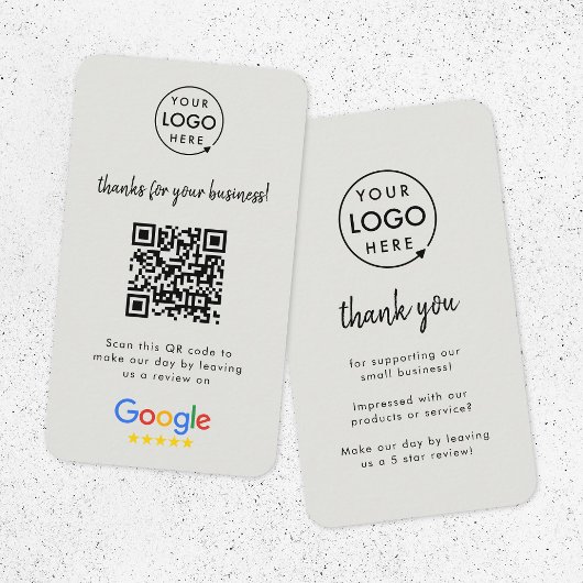 Google-Bewertungen | Business Review Us Gray QR Co Visitenkarte