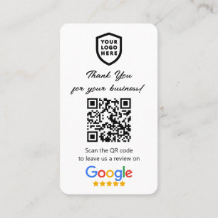 Google-Bewertungen Business Review US White QR C Visitenkarte
