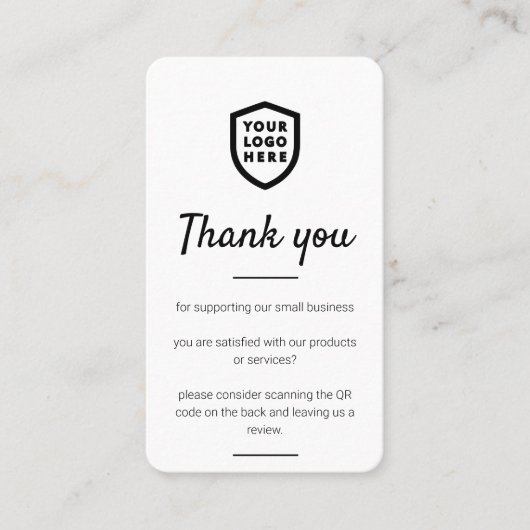 Google-Bewertungen | Business Review US White QR C Visitenkarte (Vorderseite)