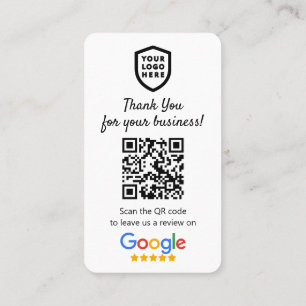 Google-Bewertungen Business Review US White QR C Visitenkarte