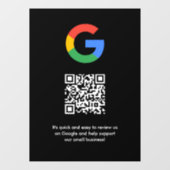 Google Bewertungen Fensteraufkleber | QR-Code Viny (Blatt)
