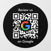 Google Bewertungen Fensteraufkleber | QR-Code Viny (Blatt)