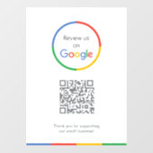 Google Bewertungen Fensteraufkleber | QR-Code Viny (Blatt)
