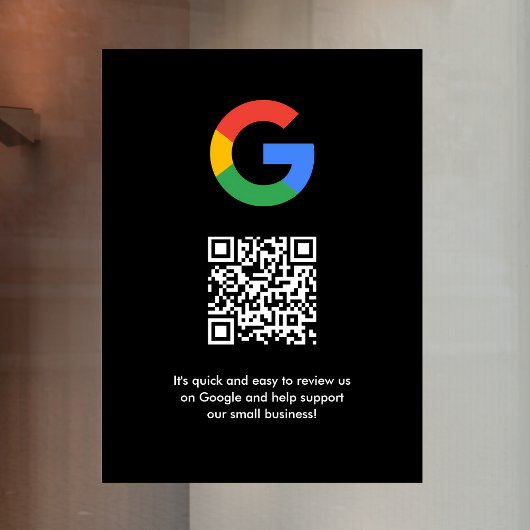 Google Bewertungen Fensteraufkleber | QR-Code Viny