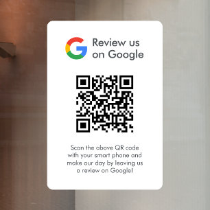 Google Bewertungen Fensteraufkleber QR-Code Viny