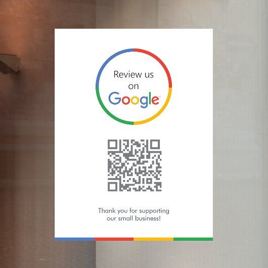 Google Bewertungen Fensteraufkleber | QR-Code Viny