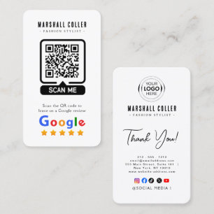 Google Bewertungen Geschäft bewerten uns QR-Co Visitenkarte