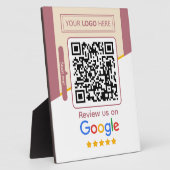 Google Bewertungen Geschäftssignatur QR-Code-Link Fotoplatte (Seite)