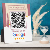 Google Bewertungen Geschäftssignatur QR-Code-Link Fotoplatte (Seite)