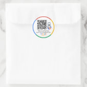 Google-Bewertungen | Help Local Business QR Code C Runder Aufkleber (Tasche)