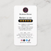 Google Bewertungen mit Dankeschön und QR-Code Gesc Visitenkarte (Rückseite)