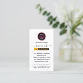 Google-Bewertungen mit Dankeschön und QR-Code Visitenkarte (Stehend Vorderseite)