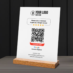 Google Bewertungen QR-Code Bewerte Mein Geschäft 5 Acrylschild