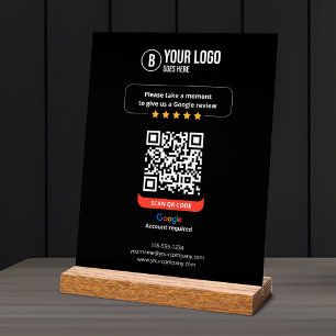 Google Bewertungen QR-Code Bewerte Mein Geschäft 5 Acrylschild