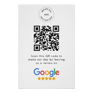 Google Bewertungen QR-Code für Geschäftsbewertun Poster