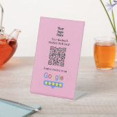 Google Bewertungen | QR-Code für Geschäftsbewertun Sockelschild (In SItu)