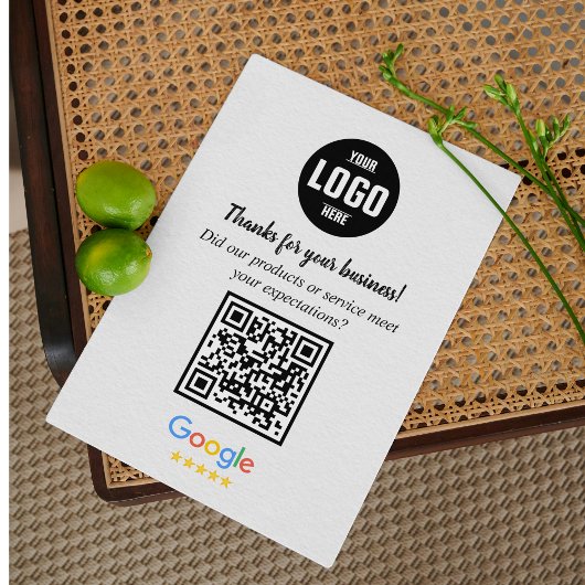 Google Bewertungen QR-Code Geschäftseinschlusskart Begleitkarte