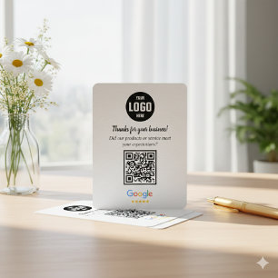 Google Bewertungen QR-Code Geschäftseinschlusskart Begleitkarte