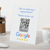 Google Bewertungen QR-Code-Podiumsschild Sockelschild (In SItu)