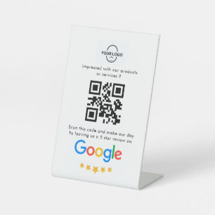 Google-Bewertungen QR-Code Sockelschild