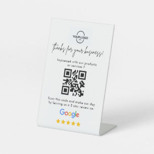 Google-Bewertungen QR-Code Sockelschild