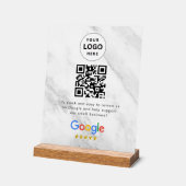 Google Bewertungen QR-Code-Tischschild Acrylschild (Winkel)