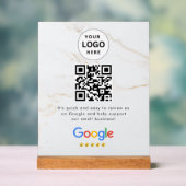 Google Bewertungen QR-Code-Tischschild Acrylschild (Neutral)