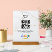 Google Bewertungen QR-Code-Tischschild Acrylschild (Hochzeit)
