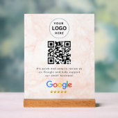 Google Bewertungen QR-Code-Tischschild Acrylschild (Neutral)
